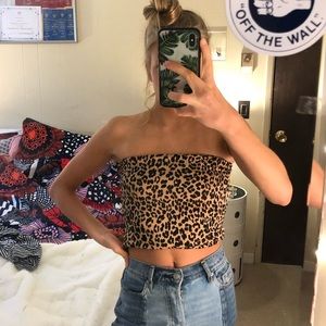 Leopard Print Tube Top